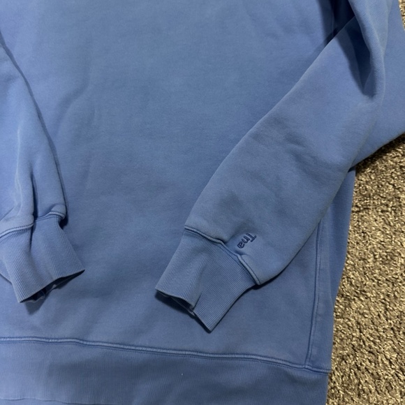 Aritzia TNA Jazz Blue Cozy Fleece Sweatfleece Boyfriend Crewneck Sweatshirt - Picture 3 of 6